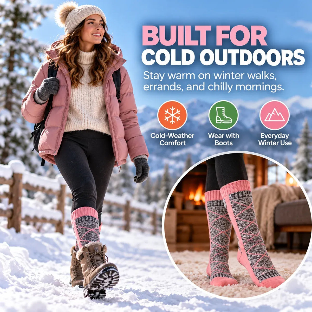 🔥 Rechargeable Heated Socks – 3 Heat Levels & 2200mAh Batteries