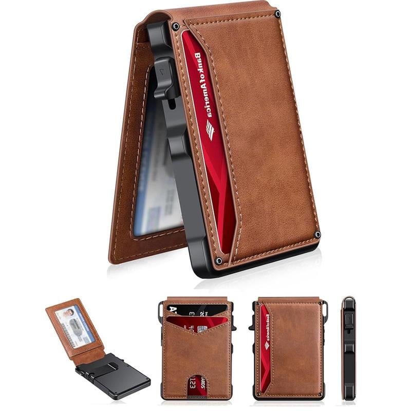 🔥⚡70K+ SOLD!💳Slim RFID-Blocking Men’s Wallet with Pop-Up Aluminum Money Clip — Stylish, Secure & Minimalist