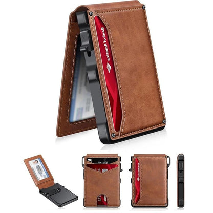 🔥⚡70K+ SOLD!💳Slim RFID-Blocking Men’s Wallet with Pop-Up Aluminum Money Clip — Stylish, Secure & Minimalist