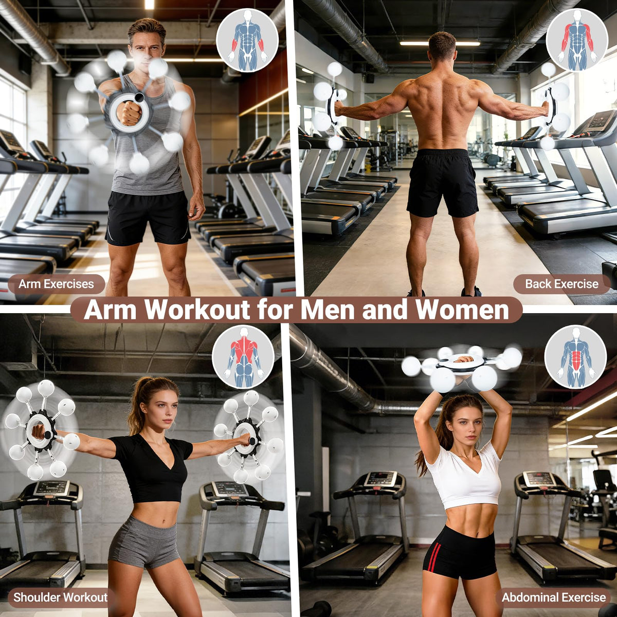 Smart Arm & Shoulder Exercise Hoop with Digital Tracker