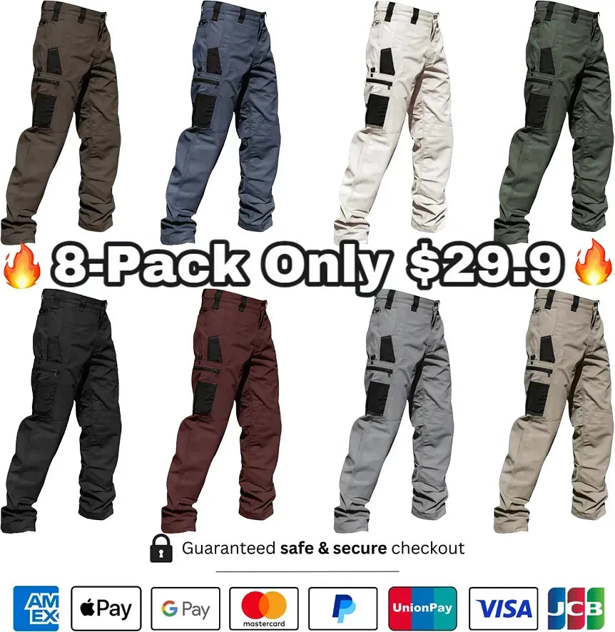 🔥Men's Loose-Fit Utility Jeans🔥15-Pack - All Colors Included, Only $29.99