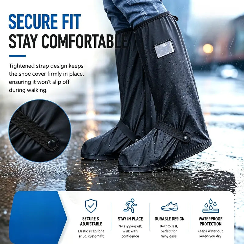 Waterproof Rain Boot Shoe Cover Non-Slip Waterproof Boot Covers 🥾