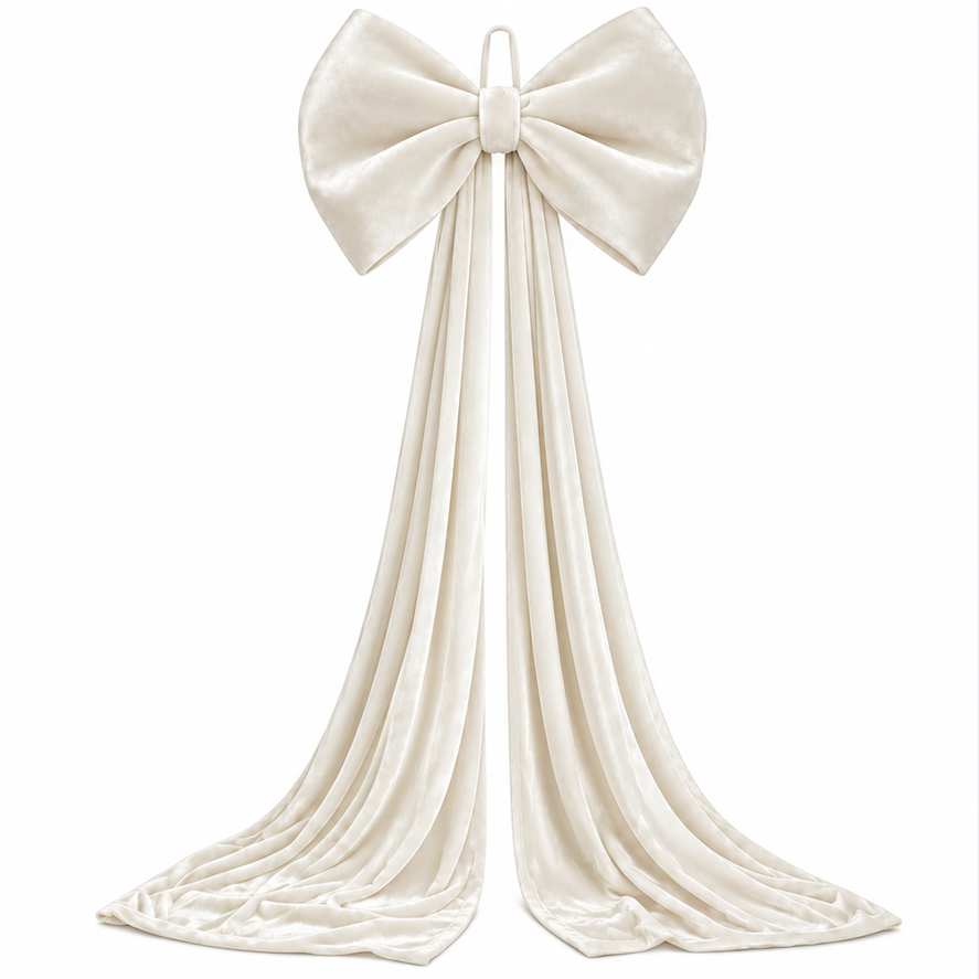 Velvet Christmas Tree Topper Bow, Large Bow for Christmas Tree Decorations