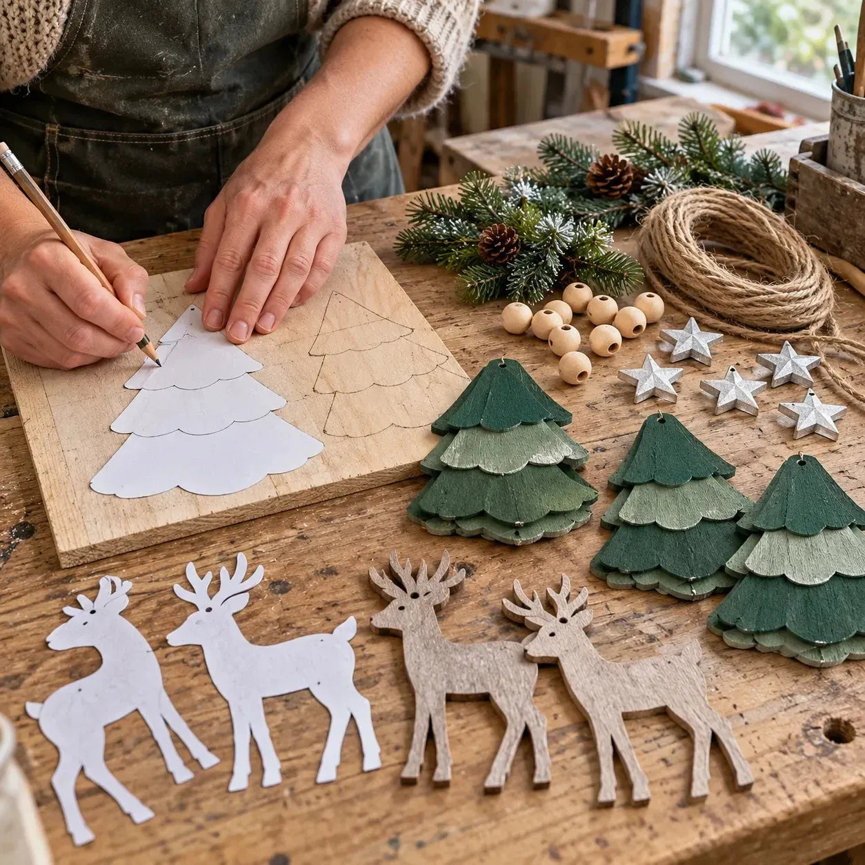 Christmas woodland garland home decoration