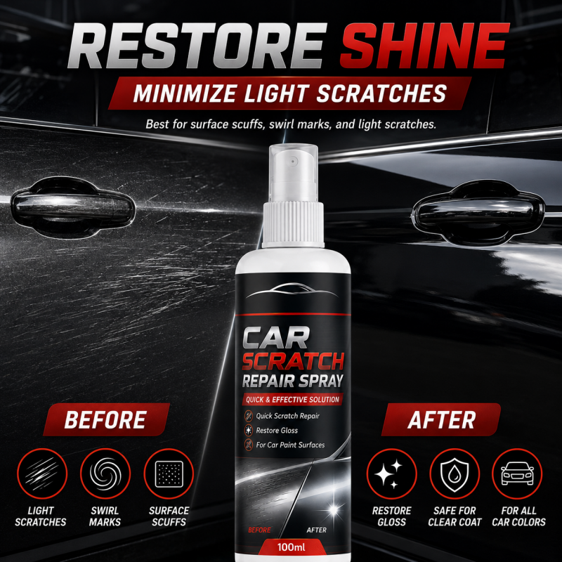 Before and after view of light scratches, swirl marks, and surface scuffs