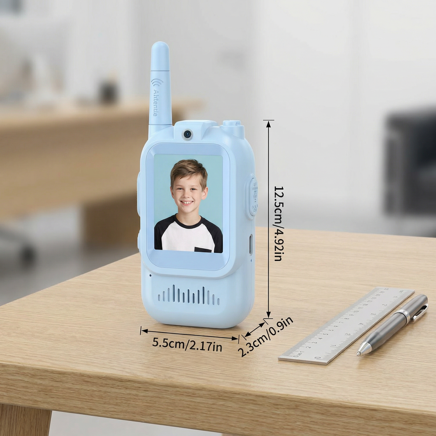 Kids video walkie talkie dimensions