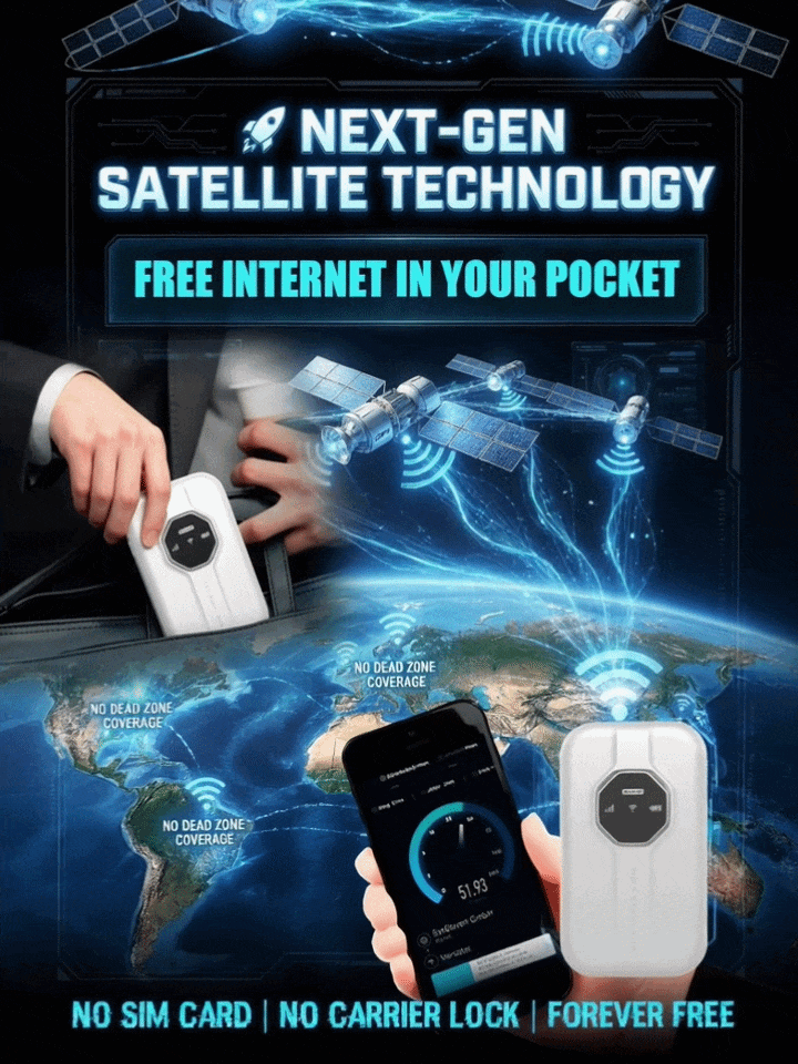 Portable satellite Wi-Fi advertised as no SIM and forever free